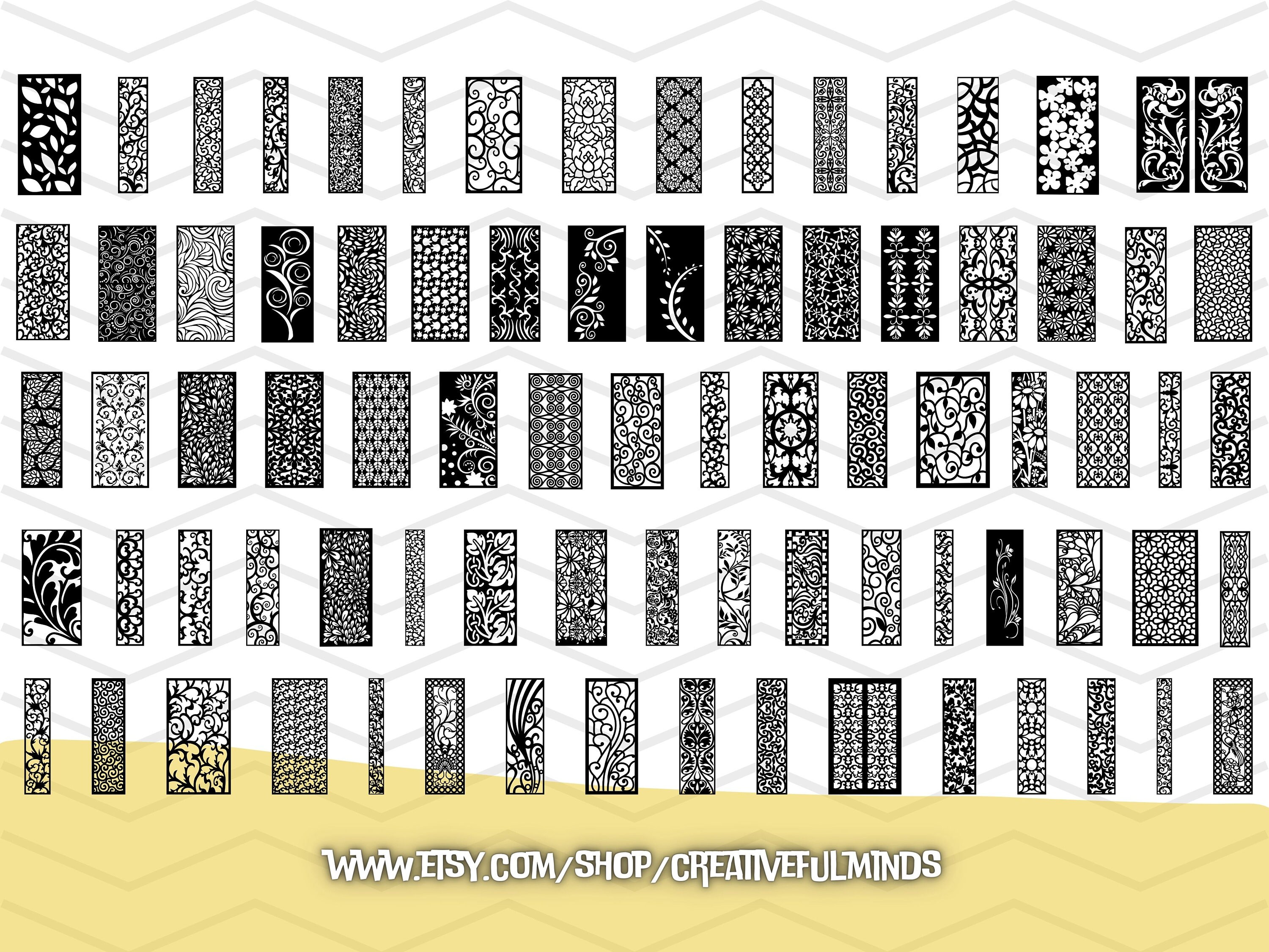 Floral Panels SVG Bundle | for CNC, Laser, Printing, Etc | Creative ...