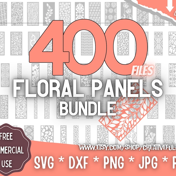 Floral Panels SVG Bundle | For CNC, Laser, Printing, etc | Creative Projects | Instant Download | Commercial License | Pack 03