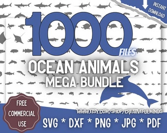 Ocean Animals SVG Mega Bundle | For Cricut, CNC, Laser, etc | Creative Projects | Instant Download | Commercial License