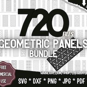 Geometric Panels SVG Bundle | For Cricut, CNC, Laser, etc | Creative Projects | Instant Download | Commercial License