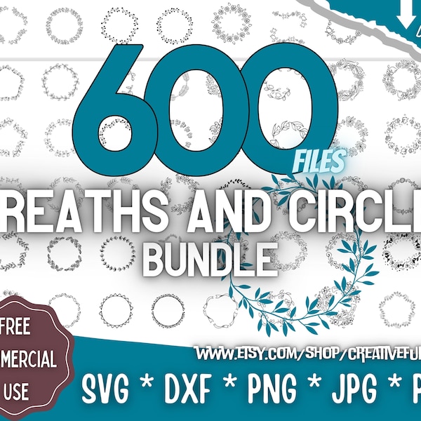 Wreaths and Circles SVG Bundle | For Cricut, CNC, Laser, etc | Creative Projects | Instant Download | Commercial License