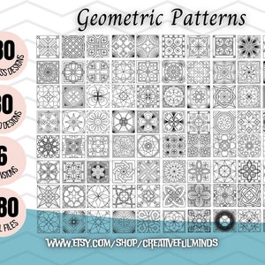 Geometric Designs Mega Bundle SVG Geometric Patterns, Designs, Panels, Animals Creative Projects Instant Download Commercial License Bild 4