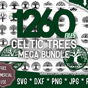 Celtic Trees Mega Bundle | SVG Trees and Monograms | For Cricut, CNC, Laser, etc | Creative Projects | Instant Download | Commercial License