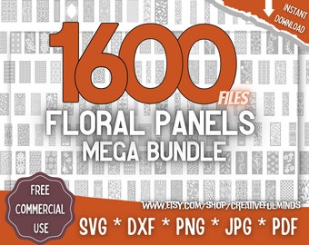 Floral Panels Mega Bundle SVG | For Creative Projects and Home Decor | For CNC, Laser, Printing, etc Instant Download | Commercial License