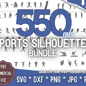 Miscellaneous Sports Silhouettes SVG Bundle | For CNC, Laser, Printing, etc | Creative Projects | Instant Download | Commercial License