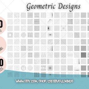 Geometric Designs Mega Bundle SVG Geometric Patterns, Designs, Panels, Animals Creative Projects Instant Download Commercial License Bild 2