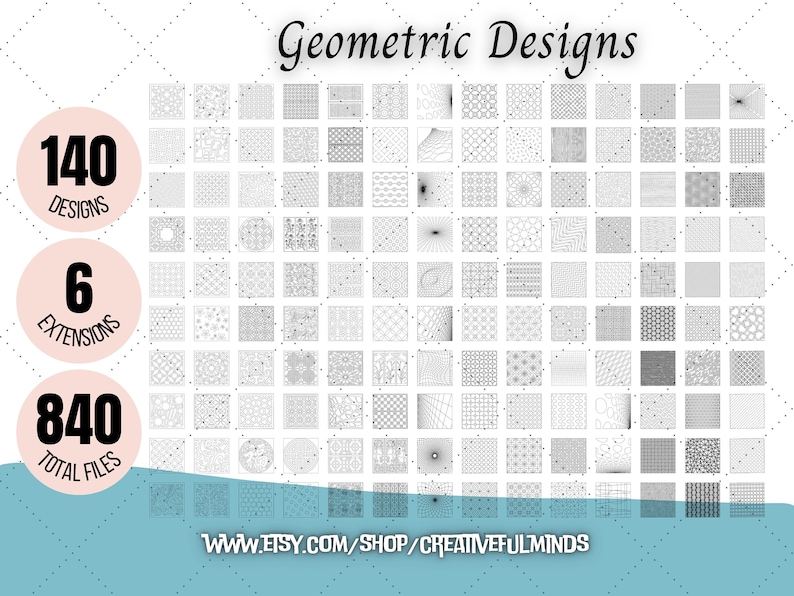 Geometric Designs Mega Bundle SVG | Geometric Patterns, Designs, Panels ...