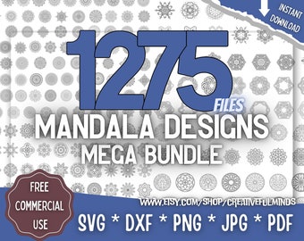 Mandala Designs Mega Bundle SVG | Sacred Geometry | Indian Mandalas | Decorative | Creative Projects | Instant Download | Commercial License