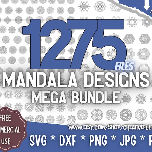 Mandala Designs Mega Bundle SVG | Sacred Geometry | Indian Mandalas | Decorative | Creative Projects | Instant Download | Commercial License