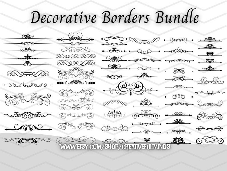 Decorative Borders SVG Bundle for Cricut, CNC, Laser, Etc Creative