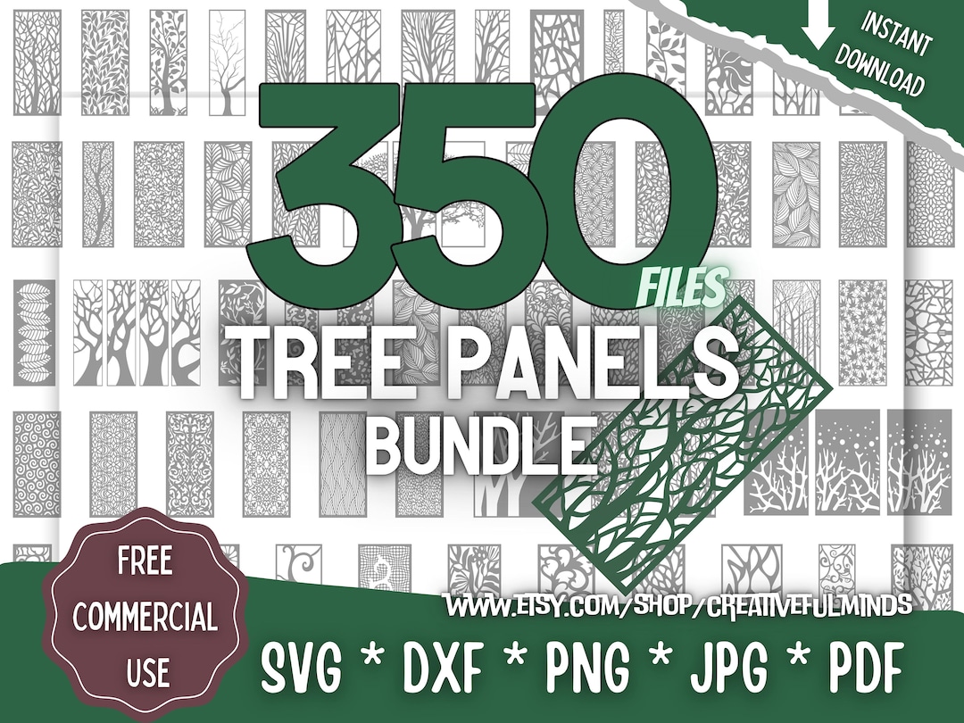 Tree Panels SVG Bundle | for Cricut, CNC, Laser, Etc | Creative ...