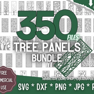 Tree Panels SVG Bundle | For Cricut, CNC, Laser, etc | Creative Projects | Instant Download | Commercial License