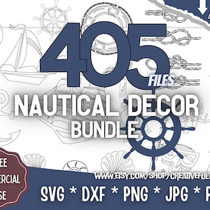Nautical Decor SVG Bundle | Sailing, Ocean, Beach | For Cricut, CNC, Laser, etc | Creative Projects | Instant Download | Commercial License