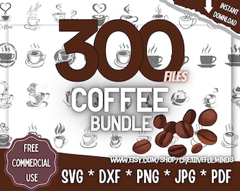 Coffee SVG Bundle | For Cricut, CNC, Laser, etc | Creative Projects | Instant Download | Commercial License