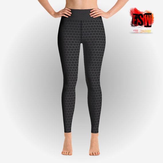 Black printed Yoga Leggings