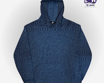 Mistura de algodão com estampa jeans unissex, masculino, feminino com capuz