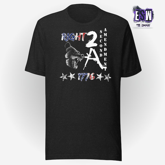 Right 2 Bear Arms graphic tee print Unisex,Men's, Women's t-shirt