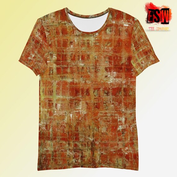 Gold pattern colorful All-Over Print Men's, Unisex Athletic T-shirt