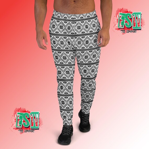 Black Snowflake Christmas print Men's/Unisex Joggers