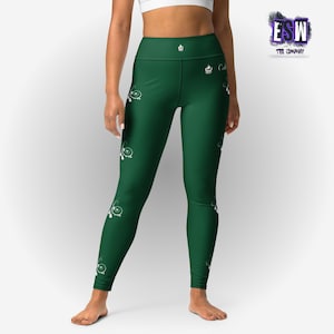 Cake Collection Green Graphic Print Women&#39;s Yoga Leggings,Women&#39;s Activewear