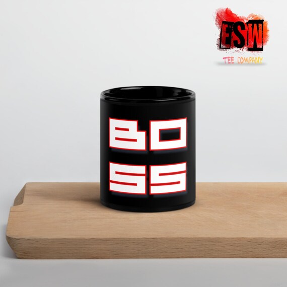 BOSS Black Glossy Coffee Mug