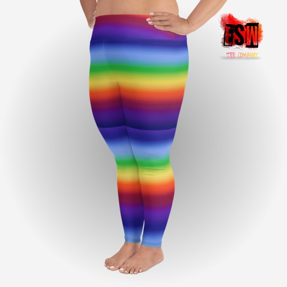 Rainbow print Plus Size Leggings