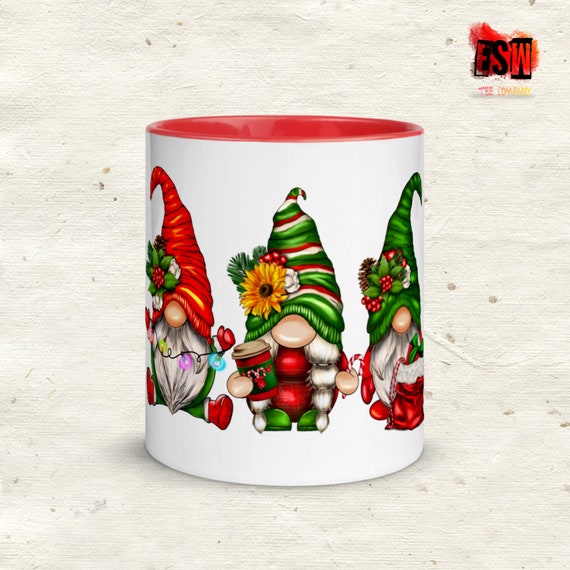 Christmas Gnomes Mug with Color Inside