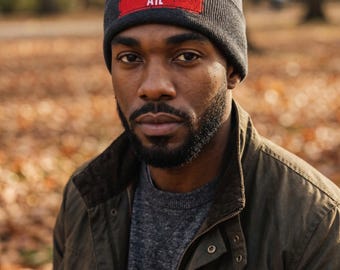 Made In ATL Embroidered Fall Winter Knitted Cuffed Beanie