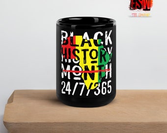 Black History Coffee Tea Black Glossy Mug