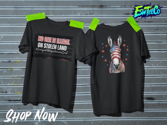 No One Is Illegal Graphic Print Tee Men's Women's Unisex t-shirt