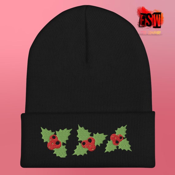 Mistletoe2 Christmas Cuffed Beanie