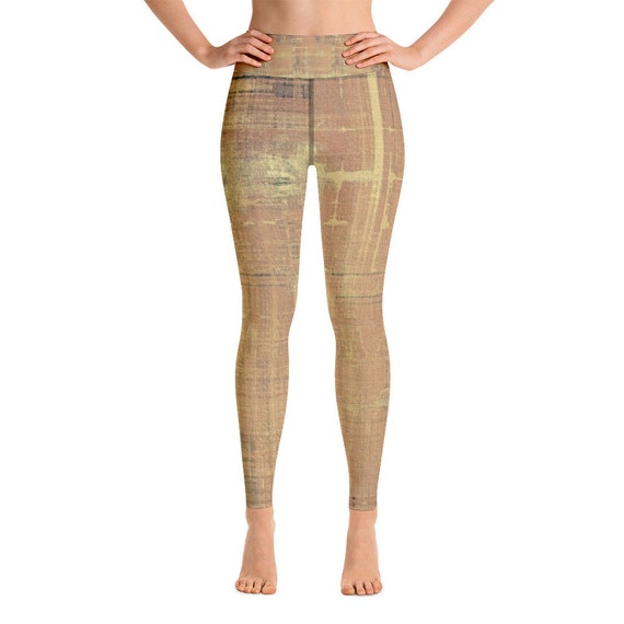 Gold graphic printed Yoga Leggings