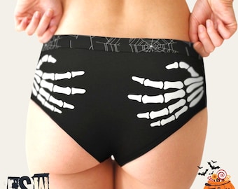 Halloween Skeleton Hands Women&#39;s Cheeky Briefs