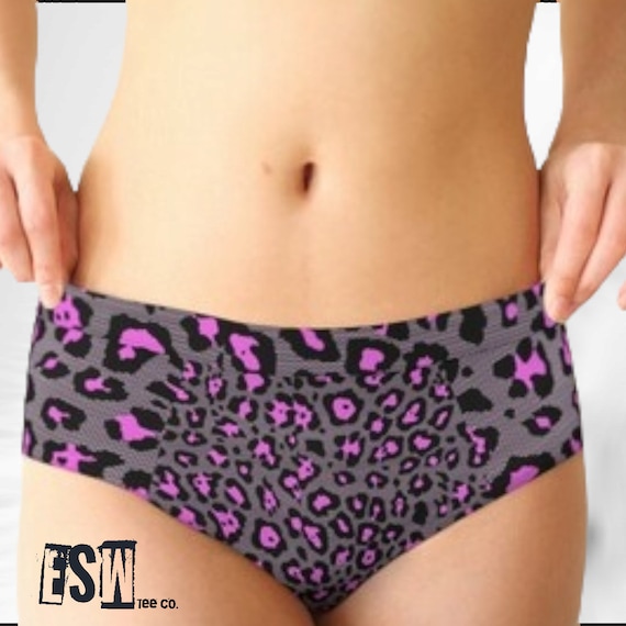Pink and Black Animal Print Women's Cheeky Briefs