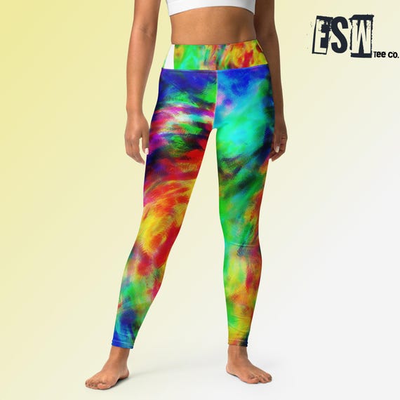 Tie-dye printed Yoga Leggings Women's Activewear