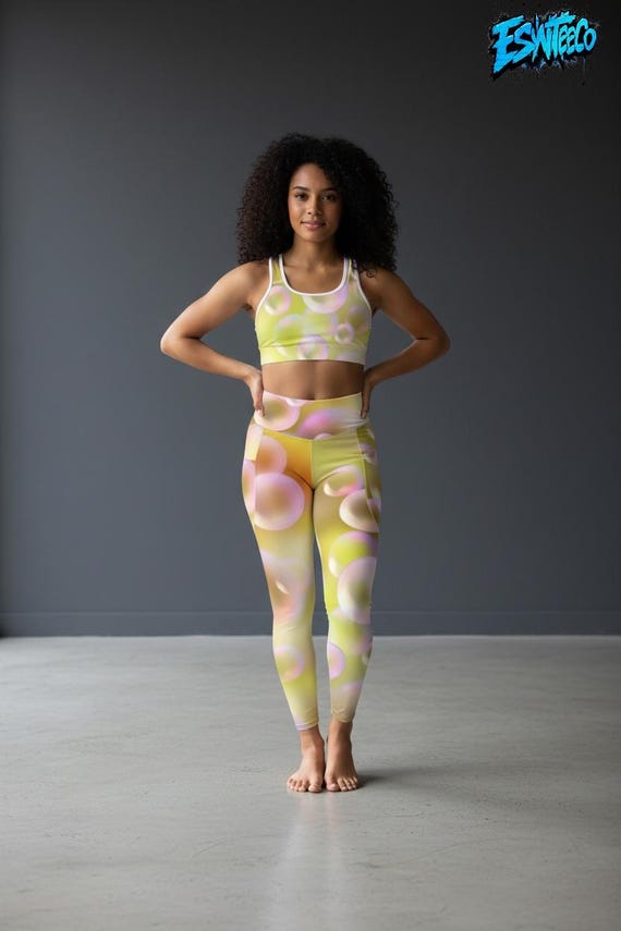 Bubbles graphic printed Leggings with pockets