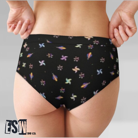 Colorful Pinwheels Print Women's Sexy Cheeky booty shorts Briefs