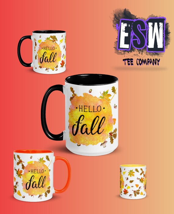 Hello Fall Coffee/Tea Mug with Color Inside