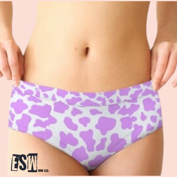 Pink Animal Print Women's Cheeky Briefs,Women's Briefs