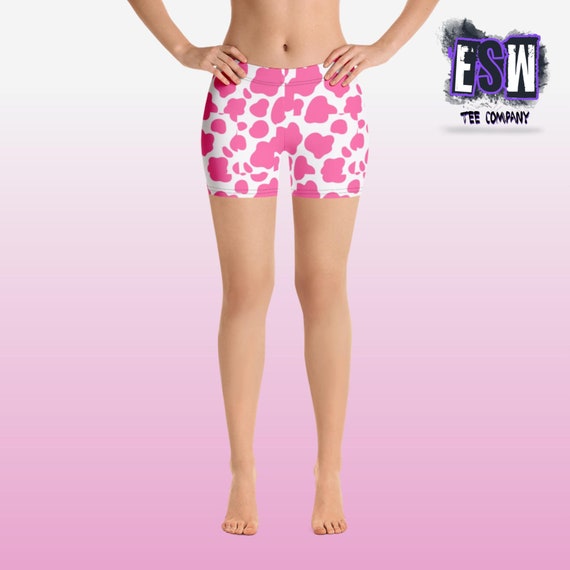 Animal print Pink Yoga Shorts Women's Activewear