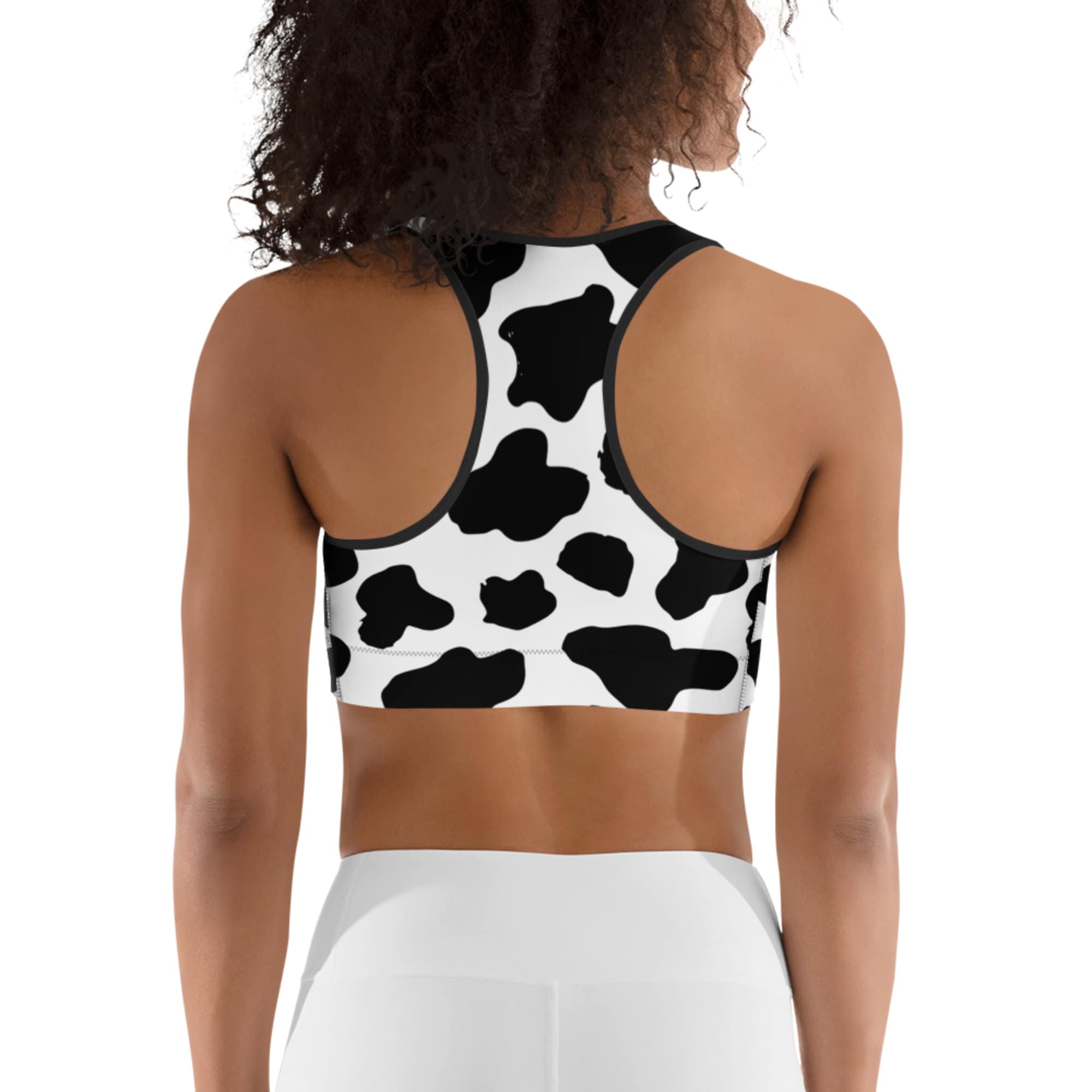 Cow print Sports bra sold by Erin Lynch, SKU 40411332