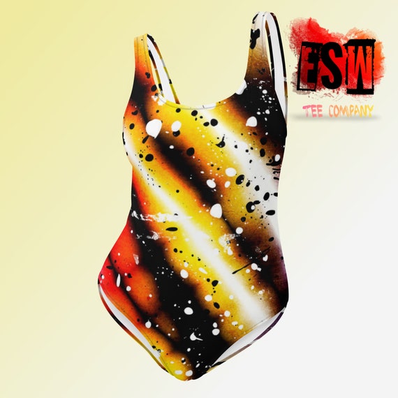 Absrtact Art Animal print One-Piece Swimsuit, Women's Swimwear