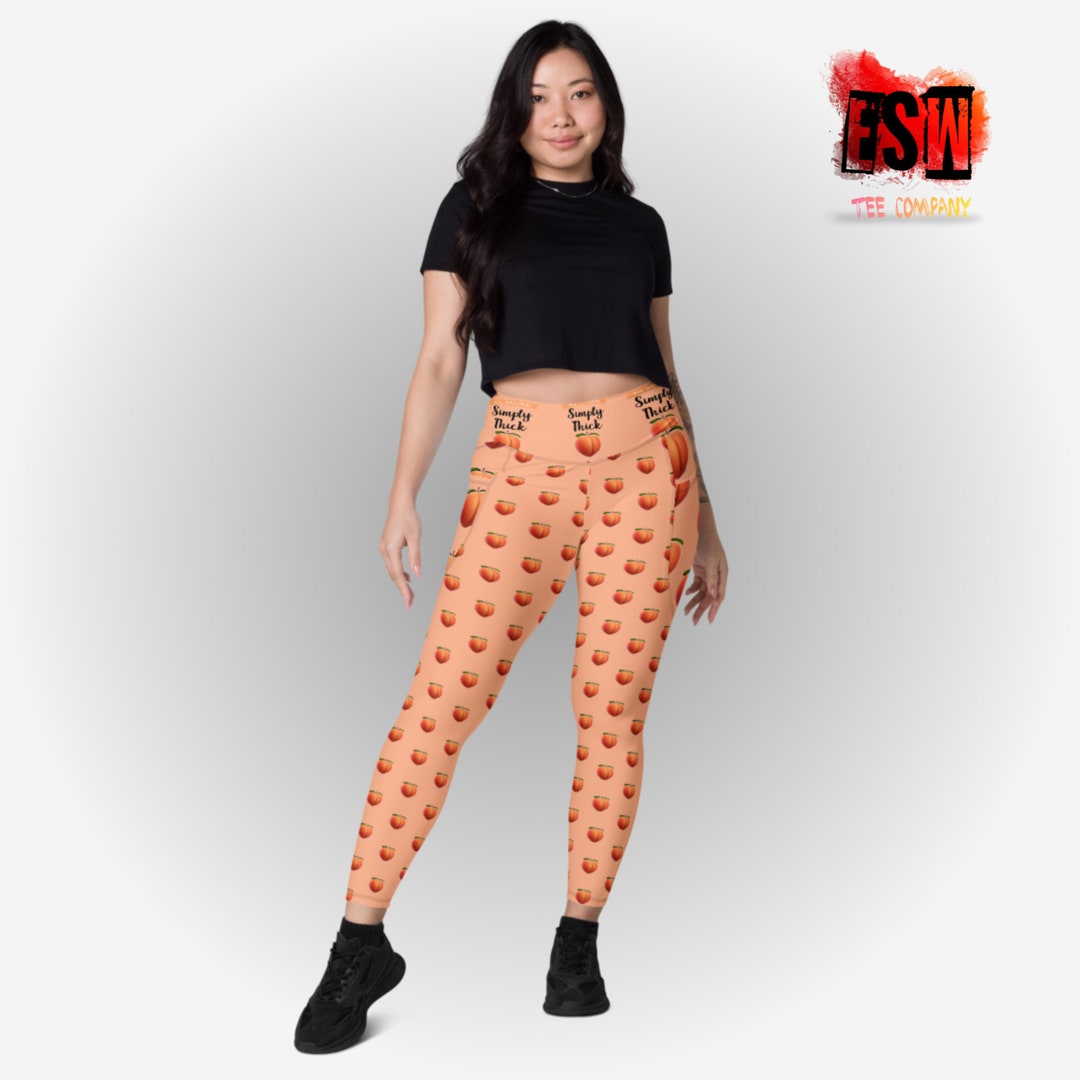 Simply Thick Fun Graphic Print Leggings With Pockets