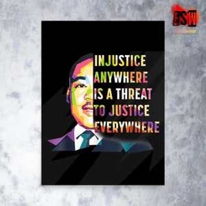 MLK Martin Luther King Jr. Cita inspiradora Póster de papel fotográfico