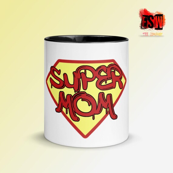 Super Mom Coffee Mug with Color Inside