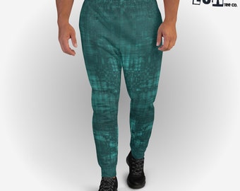 Deep Green/Aqua Men&#39;s Joggers,Men&#39;s Activewear
