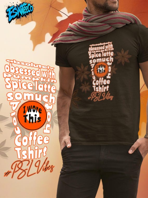 Absolutley Obsessed with Pumpkin Spice Graphic Print Tee, Men's, Women's Unisex t-shirt