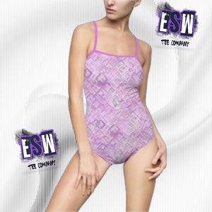 Pink design print Women&#39;s One-piece Swimsuit,Women&#39;s Swimwear