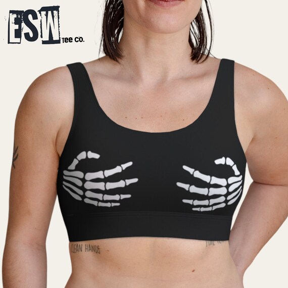 Halloween Skeleton Hands Scoop Bralette