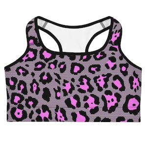 Leporad print Sports bra